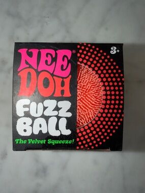 NWT Nee Doh Fuzz Ball Velvet Squeeze - Orange